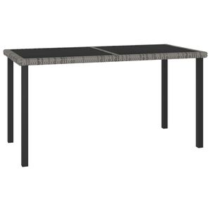 vidaXL havebord 140x70x73 cm polyrattan gr&aring;