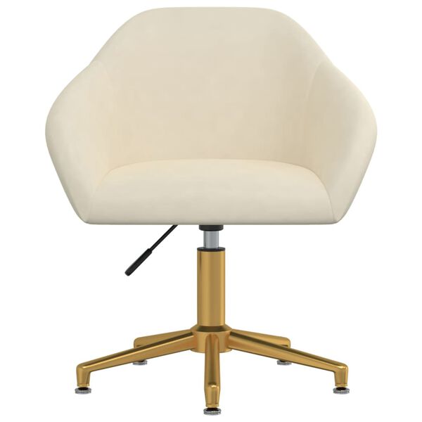 vidaXL drejelige spisebordsstole 6 stk. fl&oslash;jl cremefarvet