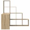 vidaXL Hj&oslash;rneskrivebord med hylde Sonoma eg 101,5 x 149,5 x 149,5 cm
