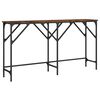 vidaXL konsolbord 140x29x75 cm konstrueret tr&aelig; r&oslash;get egetr&aelig;sfarve