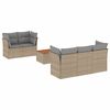 vidaXL sofas&aelig;t til haven 6 dele med hynder polyrattan beige