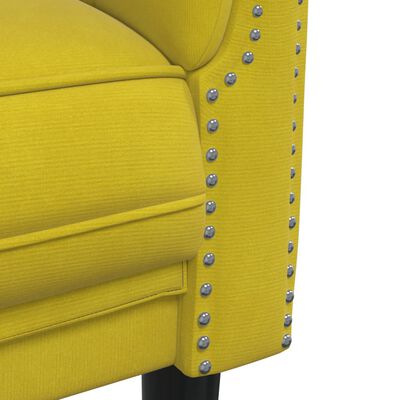 vidaXL 3-personers sofa velour gul