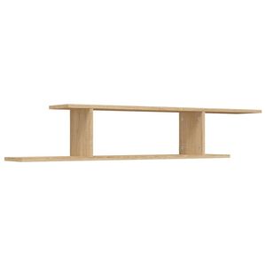 vidaXL v&aelig;gh&aelig;ngt tv-hylde 125x18x23cm konstrueret tr&aelig; sonoma-eg