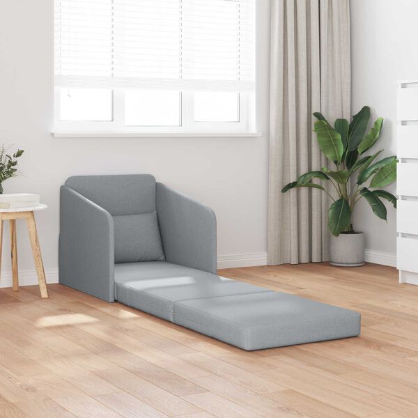 vidaXL Sovesofa Lysegr&aring; 65 x 80 x 83 cm Stof