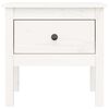 vidaXL sideborde 2 stk. 50x50x49 cm massivt fyrretræ hvid