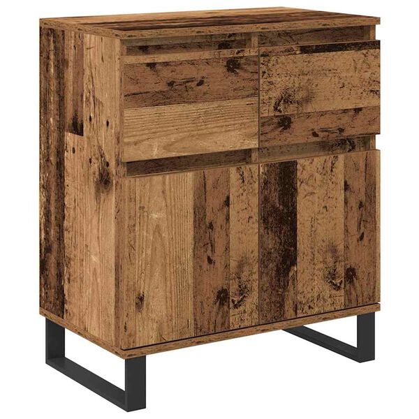 vidaXL Sideboard Gammelt tr&aelig; 60 x 35 x 70 cm Ingeni&oslash;rt tr&aelig; og jern