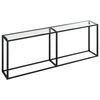 vidaXL konsolbord 220x35x75,5 cm h&aelig;rdet glas transparent