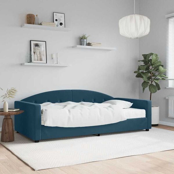 vidaXL daybed med madras 100x200 cm velour bl&aring;