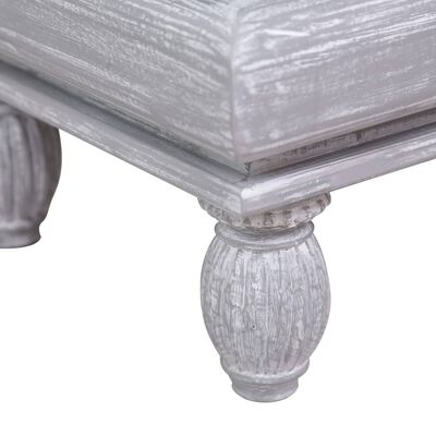 vidaXL sofabord 90 x 50 x 40 cm massivt mahognitræ grå