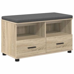 vidaXL Hallb&aelig;nk Sonoma eg 80 x 38 x 46 cm Kunstigt tr&aelig; og stof