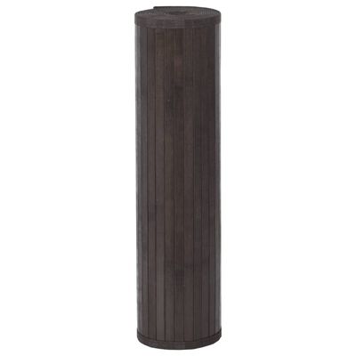 vidaXL gulvtæppe 80x400 cm rektangulær bambus mørkebrun