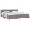 vidaXL Box spring seng med pude Gr&aring;brun 200 x 200 cm Stof