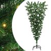 vidaXL Ovenvendt kunstig for-lysning juletr&aelig; med kugles&aelig;t Gr&oslash;n 150 cm