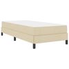vidaXL Box spring seng med madras Creme 80 x 200 cm Stof