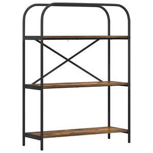 vidaXL Bogreol 3 niveauer 80 x 30 x 109 cm Konstrueret tr&aelig; R&oslash;get eg