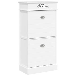vidaXL skoskab 50 x 28 x 98 cm kejsertr&aelig; hvid