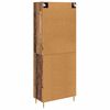 vidaXL Highboard Gammelt tr&aelig; 69,5 x 34 x 180 cm Konstrueret tr&aelig;