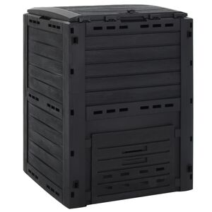vidaXL kompostbeholder 280 l polypropylen sort