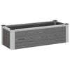 vidaXL H&oslash;jbed Gr&aring; 75 x 30 x 22 cm WPC og Aluminium
