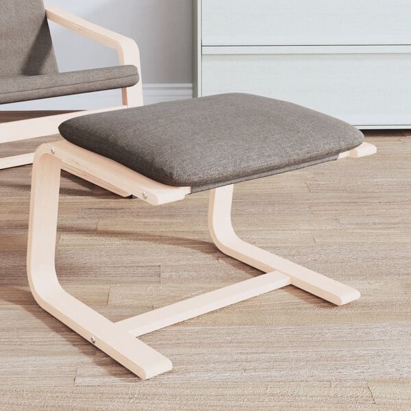 vidaXL fodskammel 51x41x40 cm stof gr&aring;brun