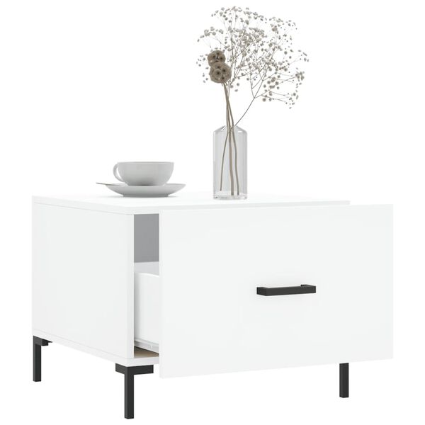 vidaXL sofaborde 2 stk. 50x50x40 cm konstrueret træ hvid