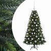 vidaXL Kunstig juletr&aelig; med kugler 120 cm 150 LED'er Varm hvid