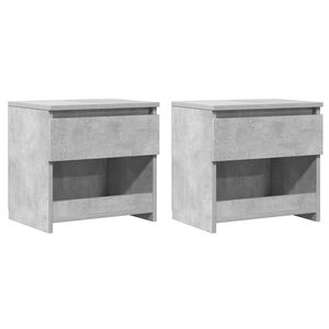 vidaXL sengeborde 2 stk. 40x30x39 cm konstrueret tr&aelig; betongr&aring;