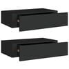 vidaXL v&aelig;ghylder med skuffer 2 stk. 40x23,5x10 cm MDF sort