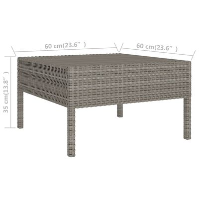 vidaXL loungesæt til haven 2 dele med hynder polyrattan grå