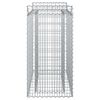 vidaXL Gabion h&oslash;jbed S&oslash;lv 50 x 100 x 100 cm Galvaniseret st&aring;l