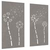 vidaXL udend&oslash;rs v&aelig;gdekoration 2 dele 105x55 cm blomster cortenst&aring;l