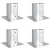 vidaXL Rund Jordankre 4 pcs S&oslash;lv 18 x 18 x 15 cm Metal