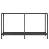 vidaXL konsolbord 140x35x75,5 cm hærdet glas sort