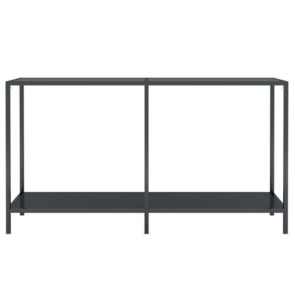 vidaXL konsolbord 140x35x75,5 cm hærdet glas sort