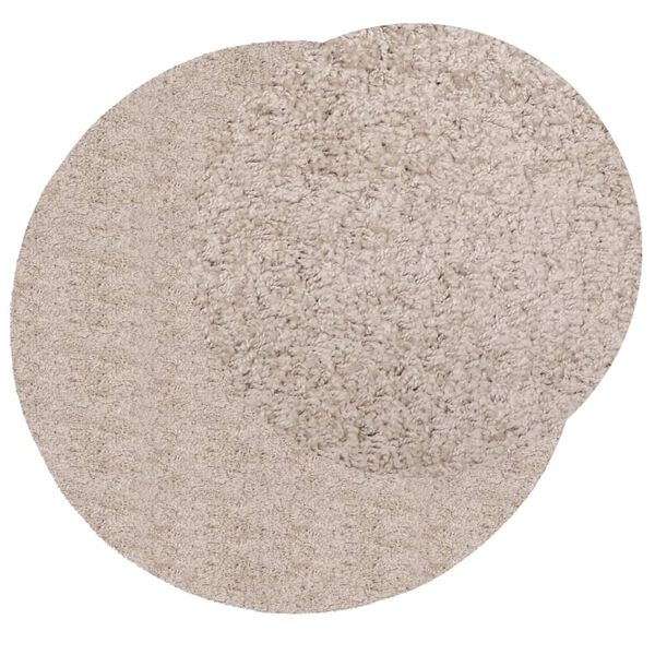 vidaXL shaggy gulvt&aelig;ppe PAMPLONA &Oslash; 160 cm h&oslash;j luv beige