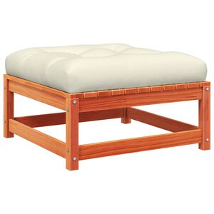 vidaXL haveskammel med hynde massivt fyrretr&aelig; gyldenbrun