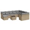 vidaXL sofas&aelig;t til haven 11 dele med hynder polyrattan beige