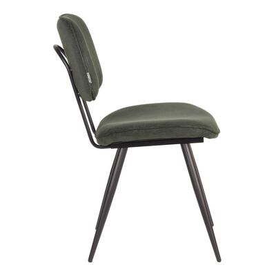 LABEL51 spisebordsstole 2 stk. Vic 49x60x87 cm armygrøn