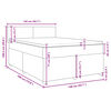 vidaXL kontinentalseng med madras 140x190 cm stof cremefarvet