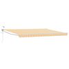 vidaXL Elektrisk Utr&aelig;kkelig Markise Gul og Hvid 4 &times; 3 m