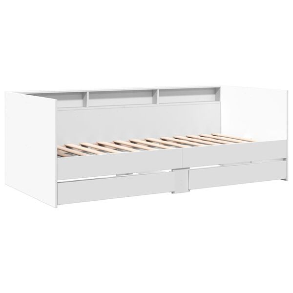 vidaXL daybed med skuffer uden madras 100x200 cm hvid