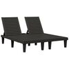 vidaXL dobbelt liggestol 155x138x83 cm polypropylen sort