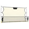 vidaXL fodbold-rebounder 183x85x120 cm polyester sort og gul