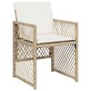 vidaXL Have Spisebordss&aelig;t 5 pcs Beige polyrattan