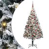 vidaXL Kunstigt juletr&aelig; Hvid 180 cm PVC og St&aring;l og Plastik