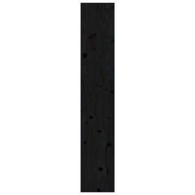 vidaXL bogreol/rumdeler 80x30x167,4 massivt fyrretræ sort