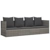 vidaXL udend&oslash;rs loungesofa med hynder polyrattan gr&aring;