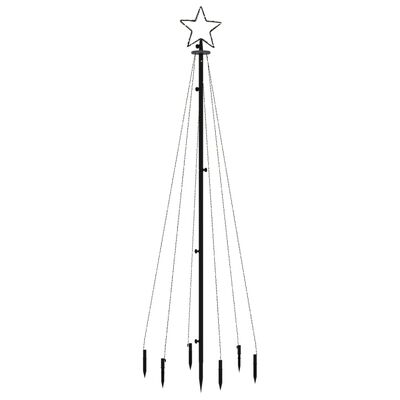 vidaXL juletræ med spyd 108 LED'er 180 cm farverigt lys