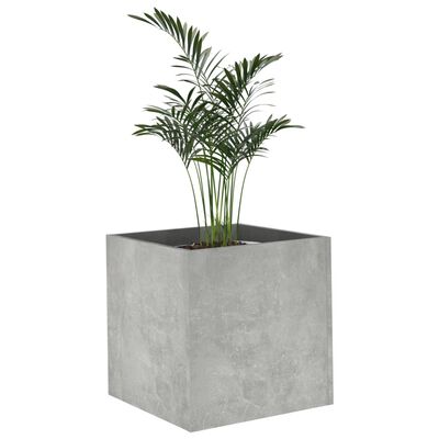 vidaXL plantekasse 40x40x40 cm konstrueret træ betongrå