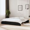 vidaXL sengeramme 200x200 cm massivt tr&aelig; sort